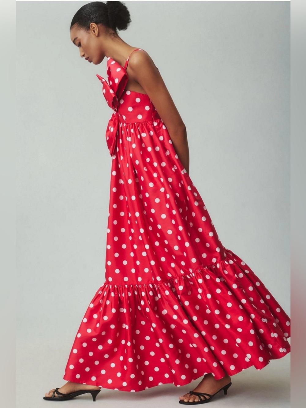 Anthropologie- Atsu Sally Bow Midi Dress, size L - Picture 4 of 9